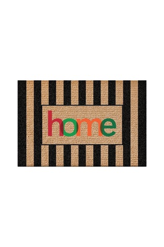Decovetro Kapı Önü Halı Paspas Renkli Çizgili Home Desenli 40 X 60 Cm Diğer