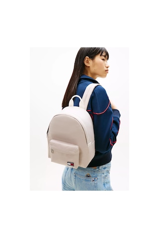 Tommy Hilfiger Kadın Marka Logolu Günlük Kullanıma Uygun Bej Sırt Çantası Aw0aw18648 Aep-13633 Bej