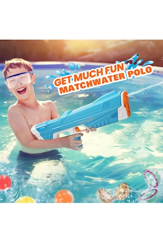 43cm Şarjlı Otomatik Dolum Hazneli Su Tabancası 8-10m Menzil Seri Atış Water Gun 1