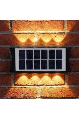 Panther Solar 8 Ledli Çift Yönlü Dekoratif Duvar Apliği Çift Renkli 2 Adet