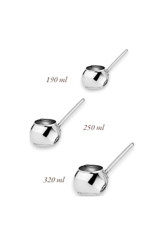 Enashop 3 Lü Şık Cezve Takımı 18/10 Paslanmaz Çelik 1. Sınıf Kalite, Kontrolden Geçmiştir Ergonomik Sap