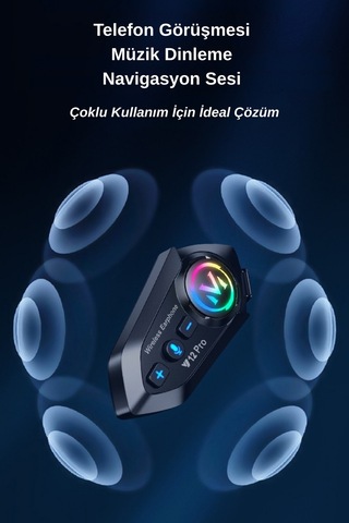 Wearfitpro Y12 Pro İntercom Bluetooth Motosiklet Kask Kulaklığı İntercom Kulaklık