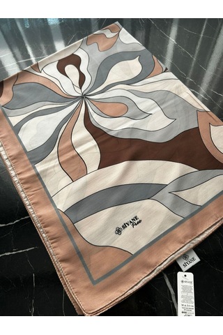Siyane Scarf Naturel Desen Şal 02 Çok Renkli