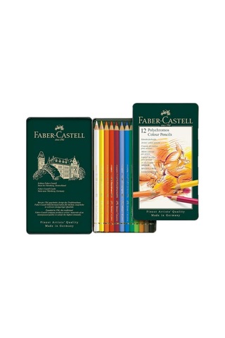 Faber-castell Polychromos Kuru Boya Kalemi, 12 Renk Diğer