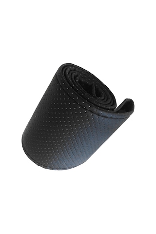 Lemestar 38cm Evrensel El Dikişli Direksiyon Kılıfı - Mikrofiber Deri, Dayanıklı Ve Nefesli, Araç Direksiyon Koruyucu Siyah