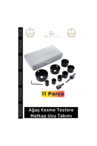 Matkapucu 11 Parça Metal Ahşap Plastik Mdf Alüminyum Delik Açma Seti Tavan Kesme Matkap Ucu Takımı