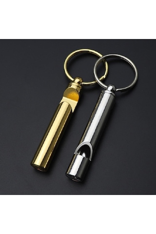 2 Adet Metal Düdük Şişe Açacağı Anahtarlık Yaratıcı Çok Fonksiyonlu Anahtarlık Kolye Gümüş