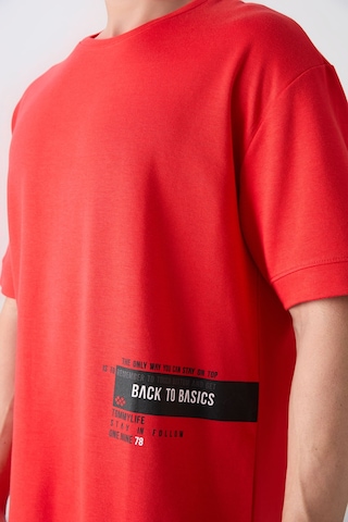 Tommy Life Fiesta Pamuklu Kalın Yumuşak Dokulu Oversize Fit Baskılı Erkek T-shirt - 88322 001