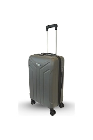 Vegmann Tartılı Scavel Antrasit Büyük Boy Valiz Antrasit