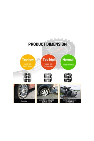 Pazly Kkmoon 0-100 Psı Otomobil Lastik Basınç Göstergesi - Araç Lastik Basınç Ölçer