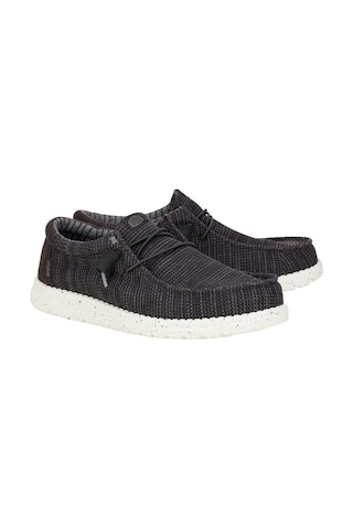 Hey Dude Wally Stretch Sox Erkek Günlük Ayakkabı-33144 SİYAH-BEYAZ