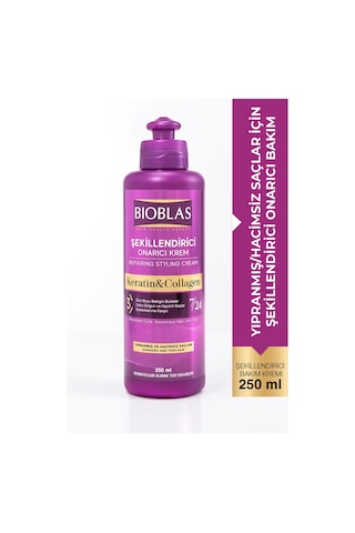 Bioblas 7 24 Şekillendirici  Saç Bakım Kremi Belirgin Bukleler Dalgalı Ve Kıvırcık Saçlar 250ML