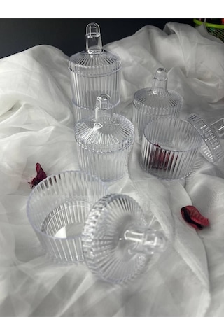 Bernami Biblo Pinterest 16'li Mika Şekerlik Kutu-plastik Şeffaf Hediyelik Mum Kutu