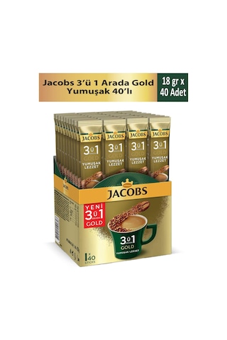 Jacobs 3 ü 1 Arada Gold Yoğun ve Yumuşak Kahve Seti 6'lı Set