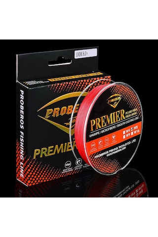 Sones Proberos 8 Düzenlenmiş 100m Majestic Horse Balık Misinası, Misina Numarası: 0,6 / 8lb Kırmızı