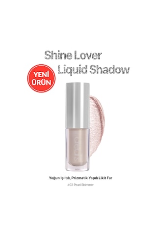 Cre'ars Yoğun Işıltılı, Prizmatik Yapılı Likit Far Shine Lover Liquid Shadow 02 Pearl Shimmer
