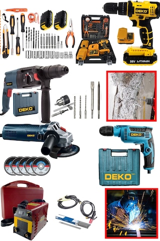 Deko Turkey D5TKM Süper Usta Seti 5'li - 2.26 Kırıcı 200A Kaynak