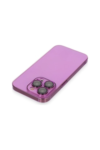 Newface Apple iPhone Uyumlu 13 Pro Max Kılıf Armada Lensli Kapak Glblseme - 99 - Mor