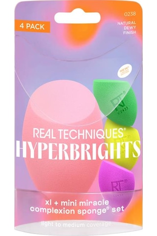Real Techniques Hyperbrights Xl + Mini Miracle Complexion Sponge Set