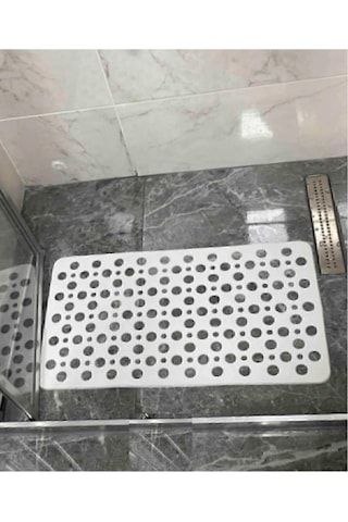 Vantuzlu Banyo Duş Kaydırmazı Beyaz Renk Beyaz