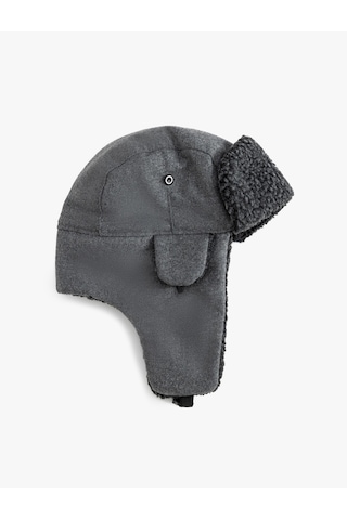 Koton Pilot Şapka İçi Suni Kürklü Gri 5wam40012aa Gri