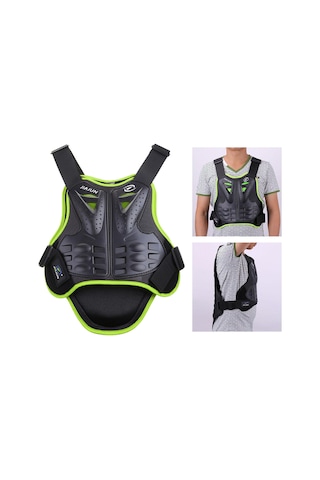 Suntek Dirtbike Green L Için Motosiklet Koruma Yeleği Omurga