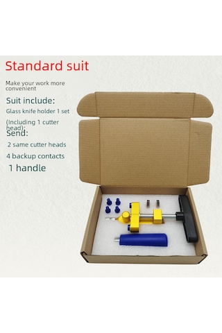 Xiyyadms Cam Ve Seramik Kesici Seti: 2'li Tek Parça El Kolu Rulmanlı 6mm Bıçaklı Seramik Fayans Ve Cam Kesme Aracı