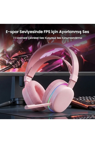 Aula G7 Tri Mode Bluetooth 5.4 Gaming Mikrofonlu Kulak Üstü Oyuncu Kulaklığı