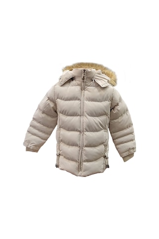 Life For Moda Kız Çocuk İçi Peluş Astarlı Çıkarılabilir Kapüşonlu Su Geçirmez Mont Kaban 3021 KREM