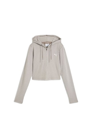 Puma Ess Ribbed Hoodie Kadın Sweatshirt 636669-81 Gri