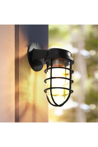 American Loft Açık Işık Endüstri Lambaları Cafe Restoran Pub Kulübü Merdiven Duvar Lambası Siyah, Serin Beyaz Siyah