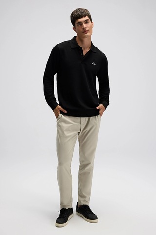 Ellesse Erkek Polo Yaka Sweat Em607-bk Siyah Siyah