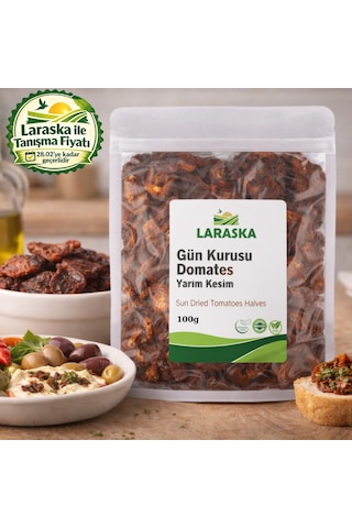 Güneşte Kurutulmuş Domates Yarım Kesim 100g Sun Dried Tomatoes Halves 100 G