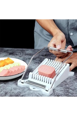 Öğle Yemeği Et Dilimleyici Çok Fonksiyonlu Paslanmaz Çelik Jambon Meyve Sebze Yumurta Peynir Dilimleyiciler Ev Mutfak Kesme Aletleri Yeşil