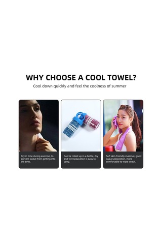 Xiyyadms "3'lü Spor Havlusu Seti - Yoga, Koşu, Kamp İçin Hızlı Kuruyan Soğutucu Mikrofiber Havlu" Çok Renkli