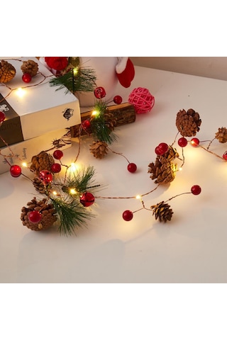 Ranyeek Yeni Noel Gövde Işık Zinciri, 2m 20 Led, Gövde-sarmısak Dekorasyon, 3 Pil İle Çalışır, Kreatif Ev Dekoru Diğer