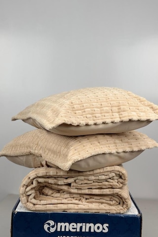 Merinos Twist Tek Kişilik Battaniye Seti Cappucino Cappuccino