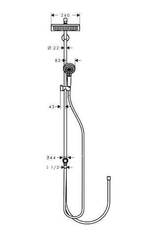 Hansgrohe Crometta E 240 1 Jet Duş Kolonu Ecosmart Reno Krom