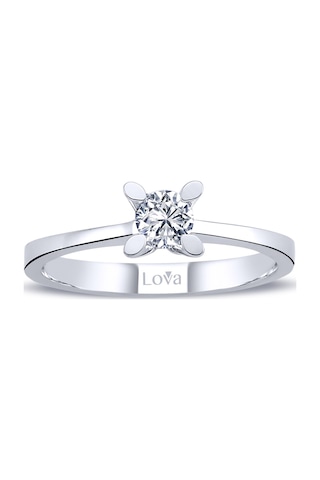 Lova D Renk 0,28 Karat Pırlanta Tektaş Yüzük - 1010132