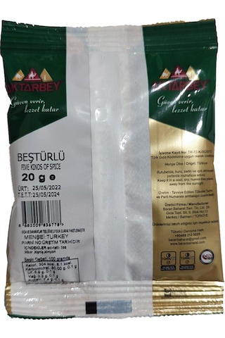 Aktarbey Beş Türlü Baharat Kutu 30 x 20 G