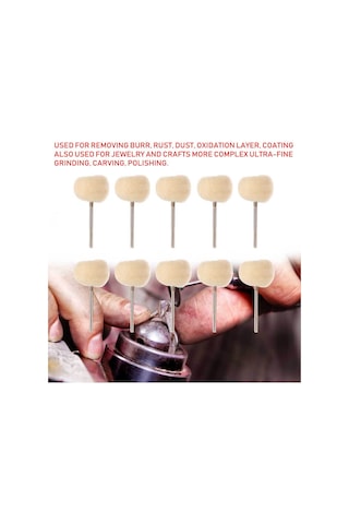 Tenfowee 2.35mm Elektrikli Taşlama Aleti Fırçaları - Yumuşak Yün, Çelik Teli Ve Parlak Cila Tabanlı - Burr, Pas Ve Oxidasyon Kaldırıcı - 10 Adet Set