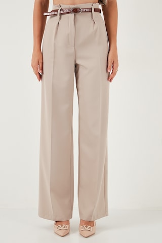 Lela Wide Leg Yüksek Bel Geniş Paça Palazzo Bayan Pantolon 65271262 Taş
