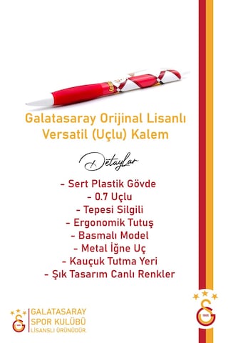 Galatasaray Versatil Uçlu Kalem 0.7 Ahşap Kutulu