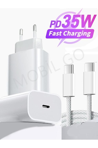 Apple Uyumlu iPhone 15 16 - 15 16 Pro - 15 16 Plus - 15 16 Pro Max 16e Hızlı Şarj Aleti 35w Type-c -