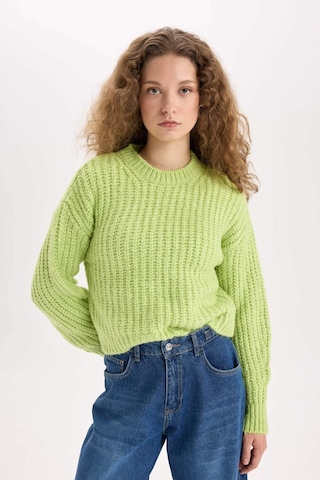 DeFacto Coool Oversize Geniş Kalıp Bisiklet Yaka Triko Kazak V1811AZNSGN597 Yeşil