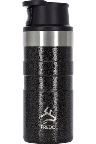 Comfort Therm Paslanmaz Çelik Benekli Siyah Termos Bardak, Mug 350ml Benekli Siyah