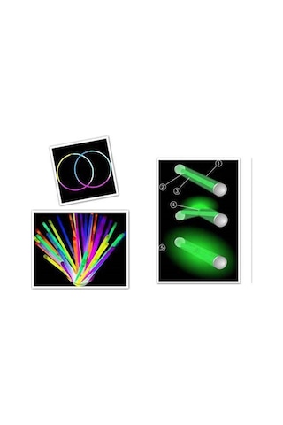 Glow Stick Fosforlu Kırılan 20 CM Eğlence Çubuk 100 Adet Parti