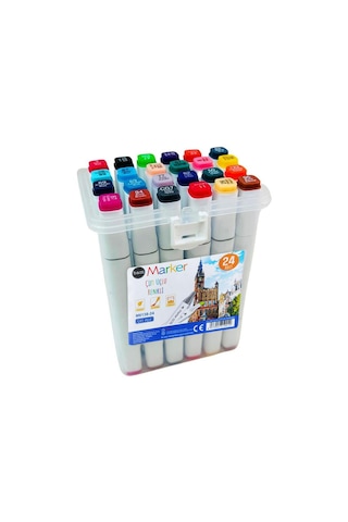 Benisa Shop Marker Kalem 24 Renk Keçeli Kalem