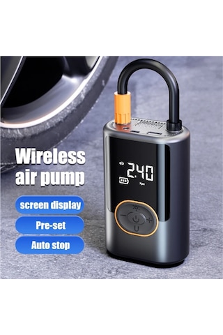 Jialan Kablosuz Araç Hava Kompresörü Hava Pompası Dijital Ekran