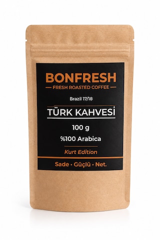 Bonfresh Türk Kahvesi -brazil 17/18 -%100 Arabica-100gr İnce Öğütülmüş